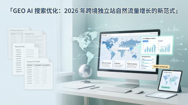 GEO AI搜索优化：2026年跨境独立站自然流量增长的新范式