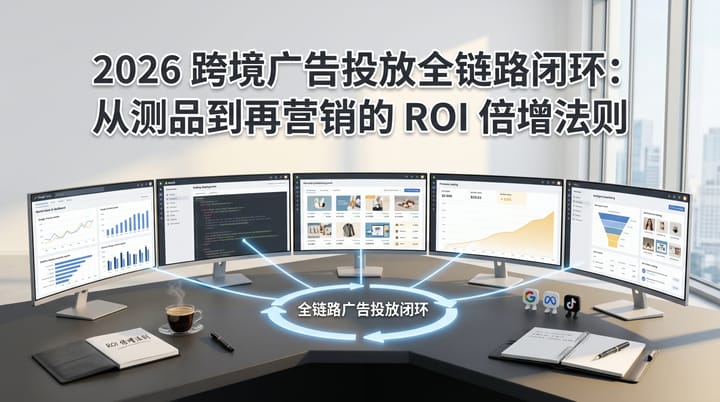 2026跨境广告投放全链路闭环：从测品到再营销的ROI倍增法则