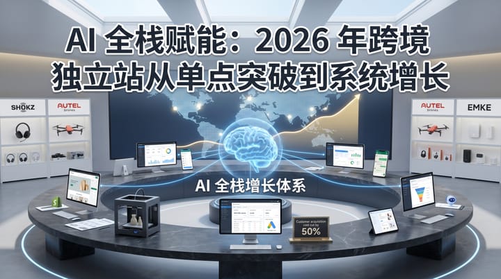 AI全栈赋能：2026年跨境独立站从单点突破到系统增长的终极路径